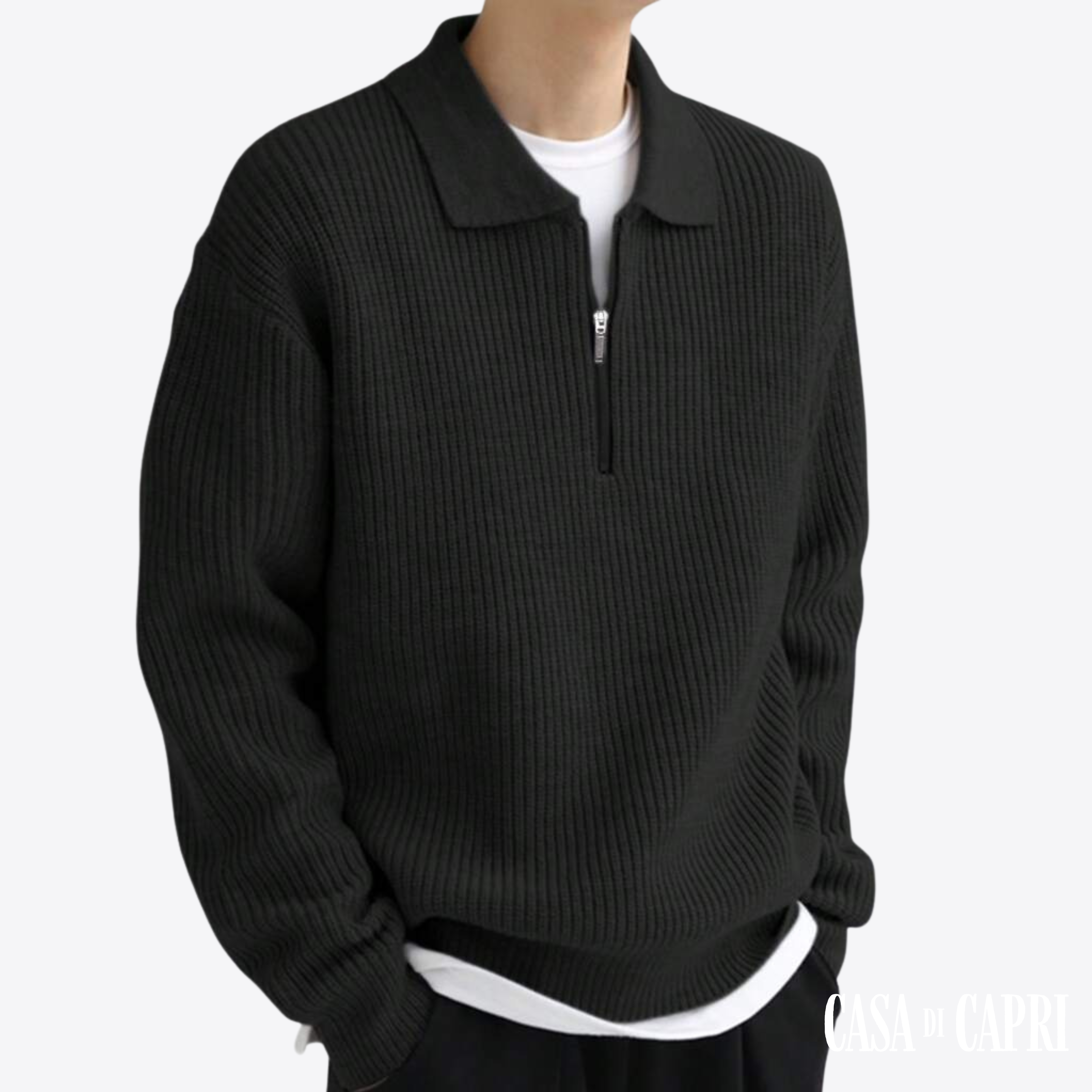 Capri™ | Half-Collar Zip Sweater by Casadicapri.co