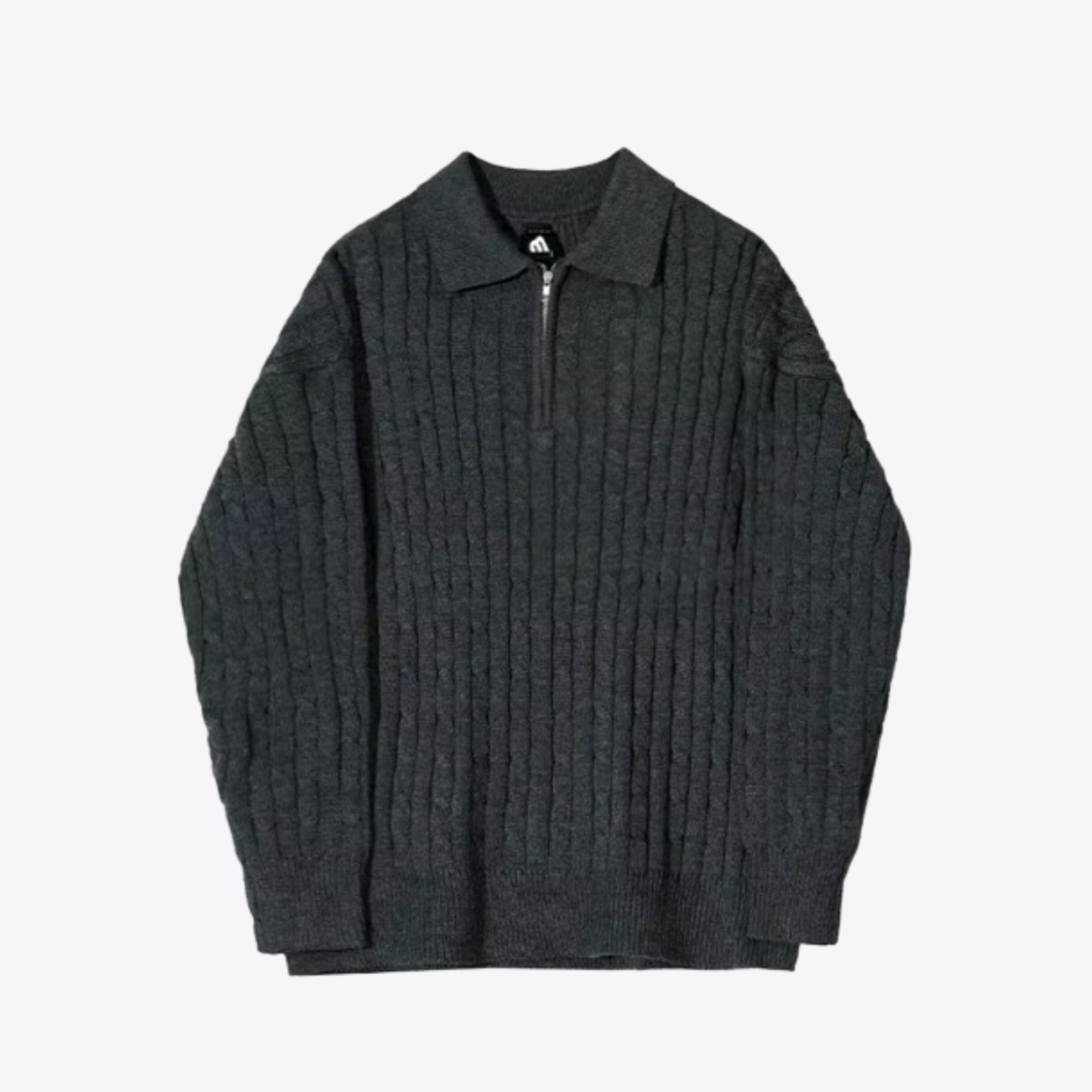 Fiore™ | Cable Knit Zip-Up Sweater