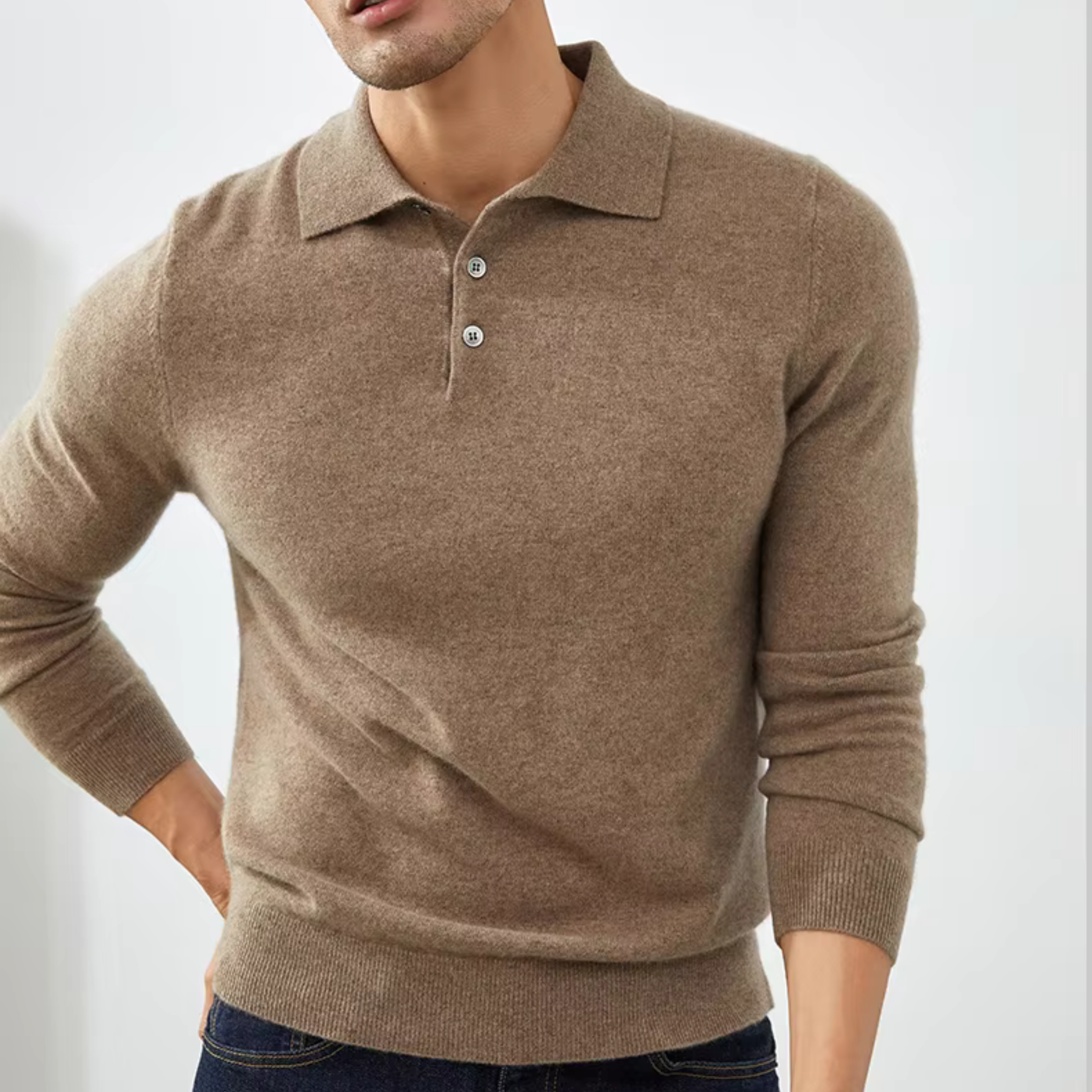 Bellagio™ | Cashmere Collared Button Pullover