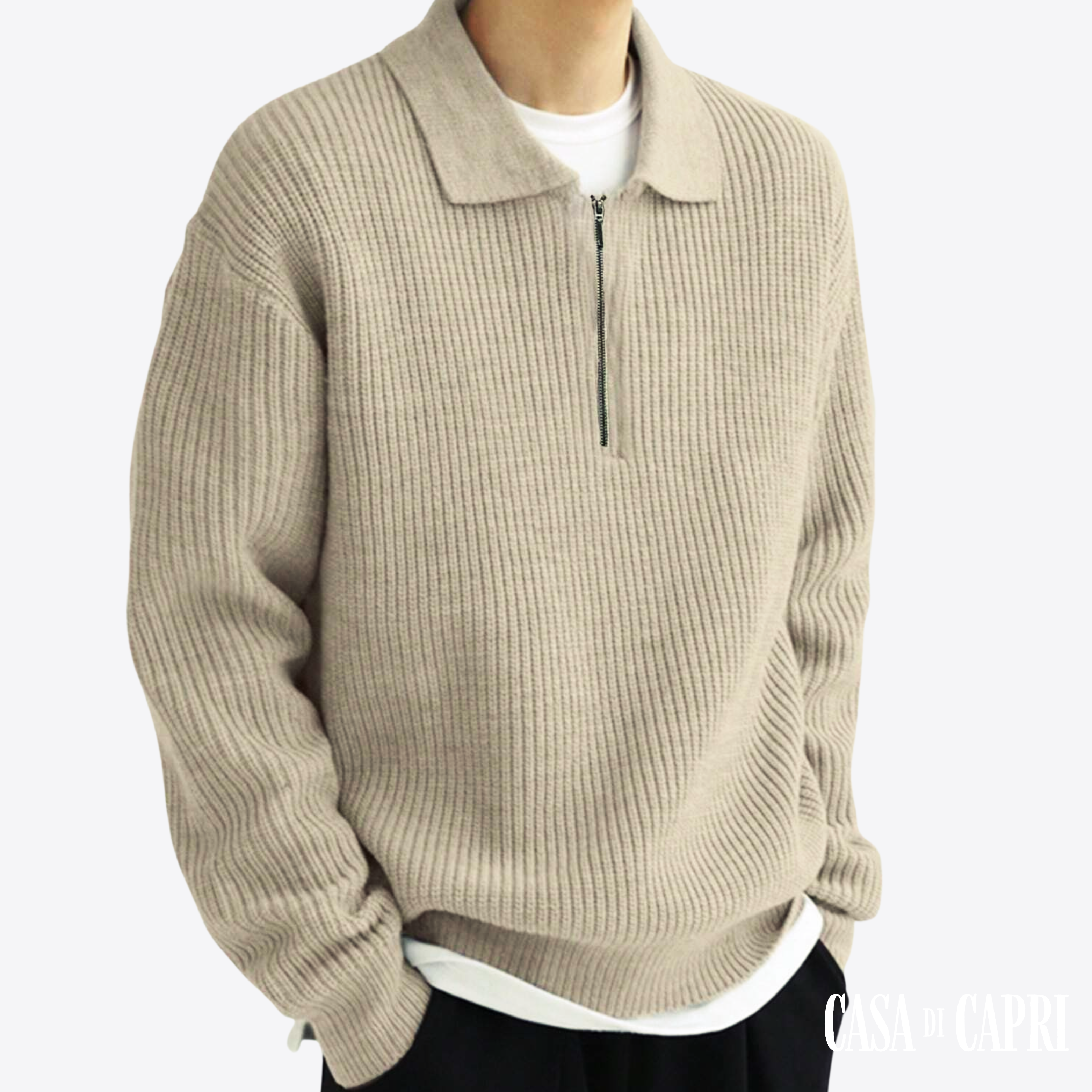 Capri™ | Half-Collar Zip Sweater by Casadicapri.co